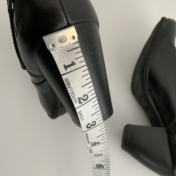 BOC by Born Boots 7.5M Black Tall Leather Harness Buckle Zip Up - Picture 8 of 12
